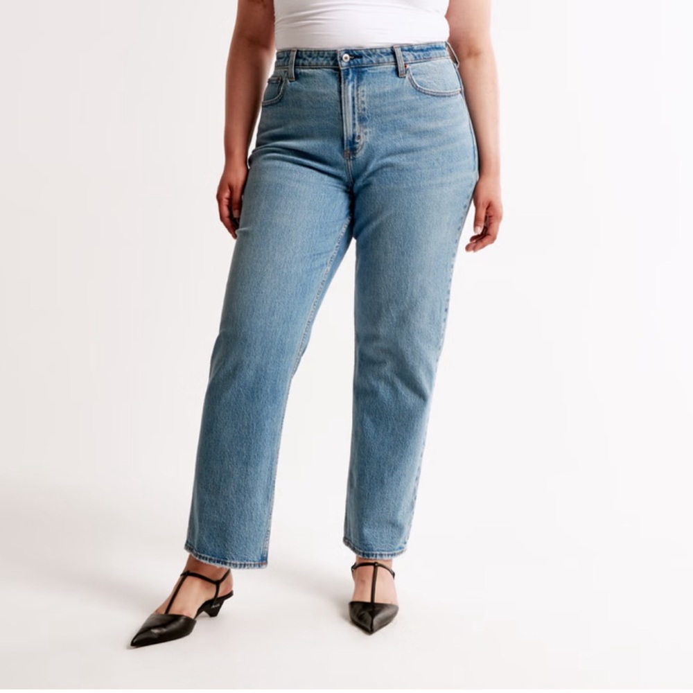 Abercrombie & Fitch High Rise Vintage Straight Jeans Sz 27/4 Long